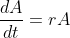 \frac{dA}{dt}=rA